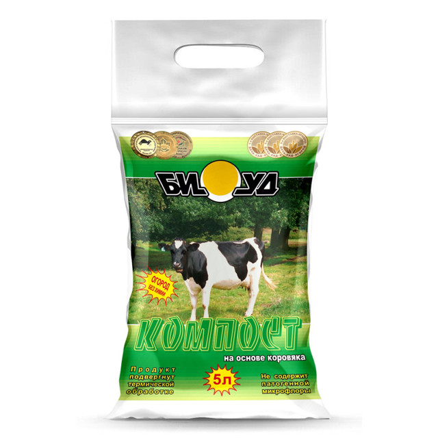 удобрение органическое Биуд-Компост марки КРС (коровий) 5л