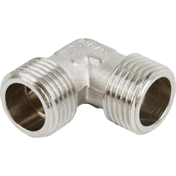 Угол 90° Stout 1/2" НР мм никелированная латунь