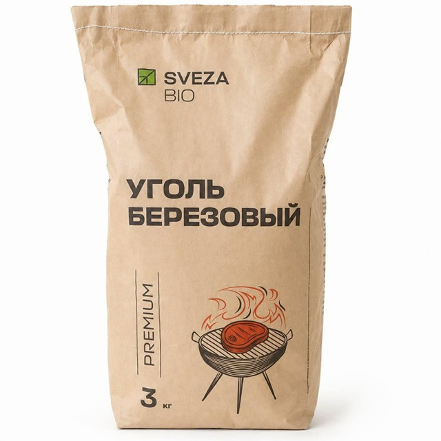 уголь березовый Свеза Био 3кг