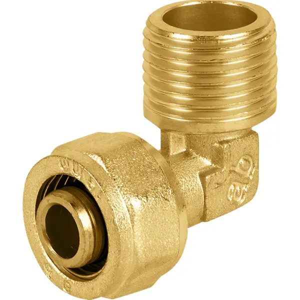 Угол комбинированный 90° Aquabeam 1/2"x16 мм НР латунь ABO.353.Y.001604