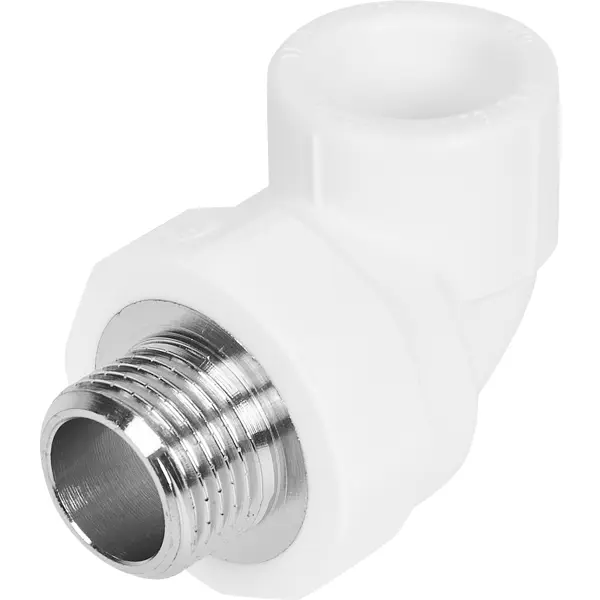 Угол комбинированный 90° Valtec 1/2"x20 мм НР полипропилен VTP.753.0.02004
