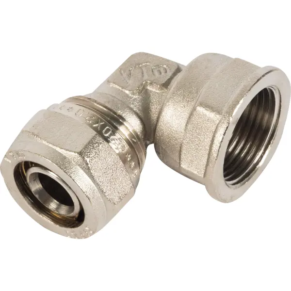 Угол комбинированный 90° Valtec 3/4"x20 мм ВР никелированная латунь VTM.352