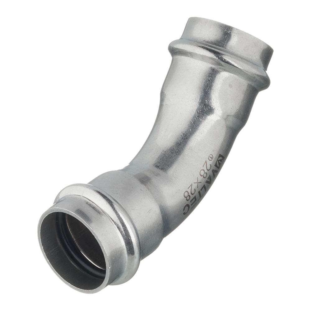 Угол Valtec 45° 28 мм ВВ нержавеющая сталь (VTi.959.I.002828)