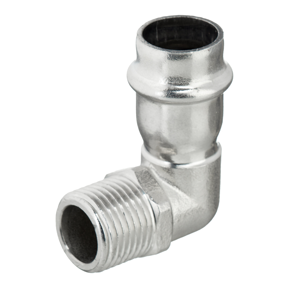 Угол Valtec 90° 18 мм х 1/2 НР(ш) нержавеющая сталь (VTi.953.I.001804)