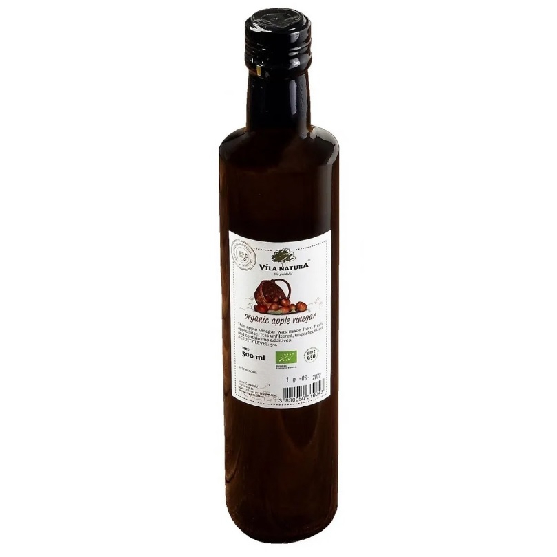 Уксус яблочный био VILA NATURA organic 5% нефильтрованный, 500 мл