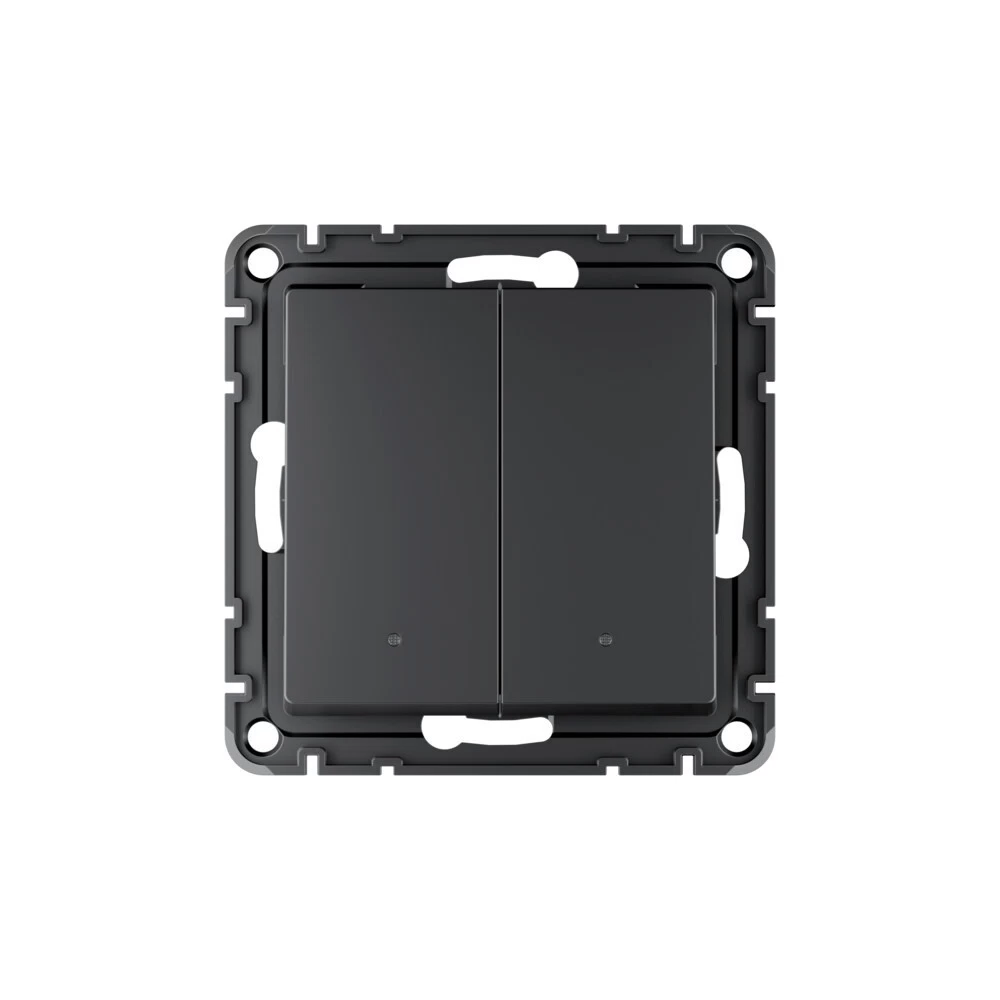 Умный выключатель сенсорный Systeme Electric AtlasDesign Smart (ATN001053Z) двухклавишный скрытая установка карбон