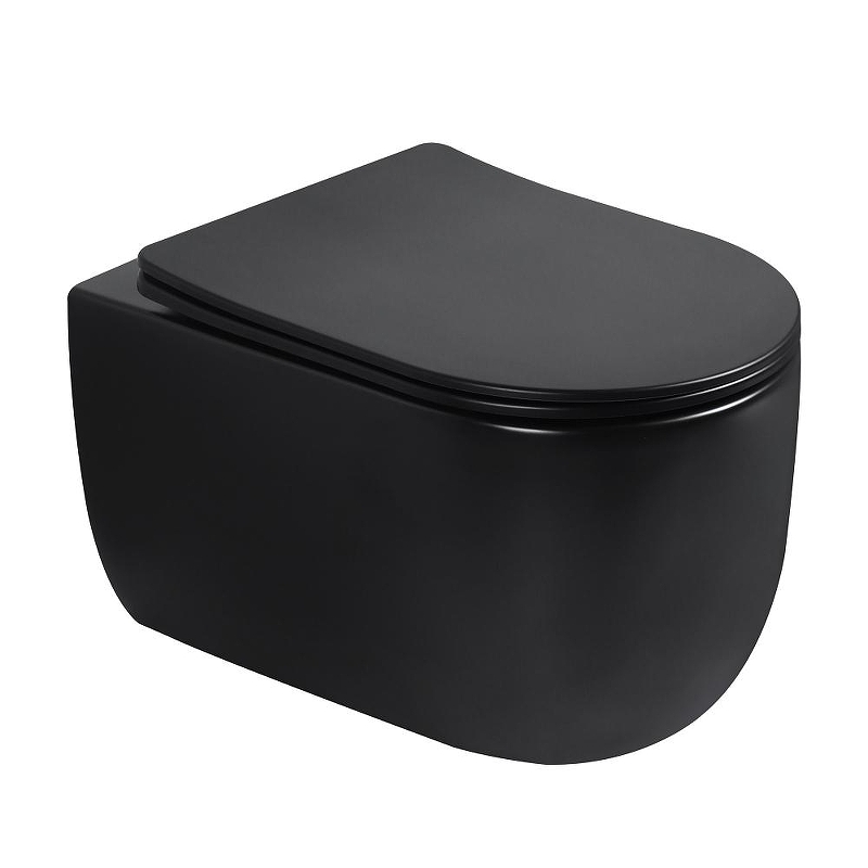 Унитаз Abber Bequem AC1104TMB подвесной цвет Черный матовый с сиденьем Микролифт