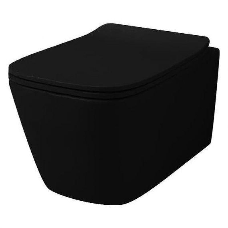 Унитаз Artceram A16 Mini Rimless ASV005 17 00 подвесной цвет Черный матовый без сиденья