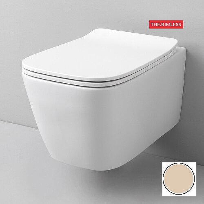 Унитаз Artceram A16 Rimless ASV003 59 00 подвесной цвет Sand без сиденья