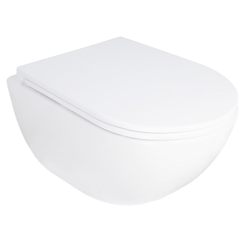 Унитаз Azario Rumba AZ-5175T-WHT подвесной цвет Белый с сиденьем Микролифт
