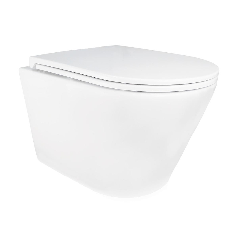 Унитаз Azario Songo AZ-5180T-WHT подвесной цвет Белый с сиденьем Микролифт