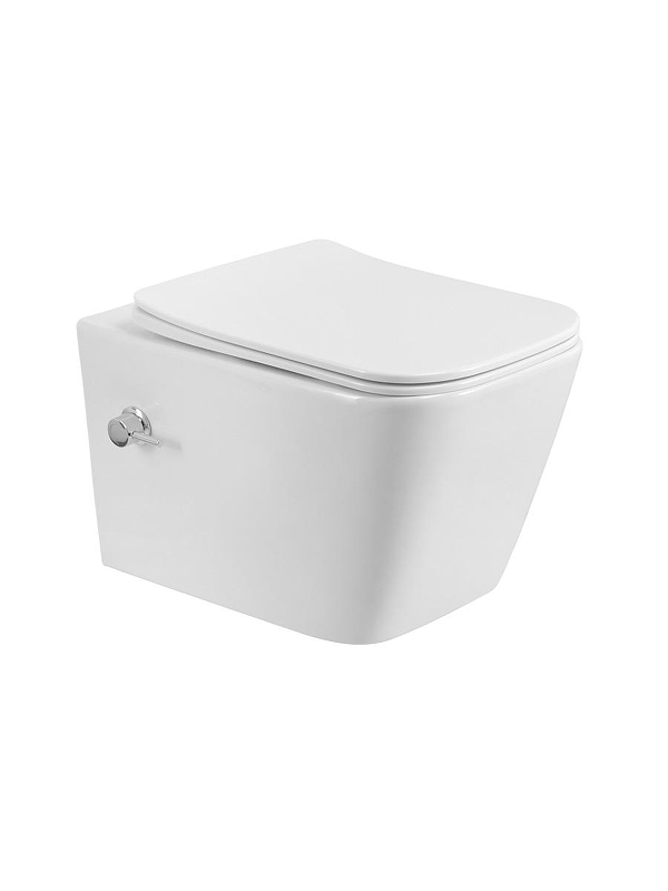 Унитаз биде BelBagno Kraft BB7106CH-TOR-BS/SC подвесной цвет Белый с сиденьем Микролифт
