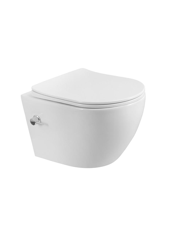 Унитаз биде BelBagno Marino BB7026CH-TOR-BS/SC подвесной цвет Белый с сиденьем Микролифт