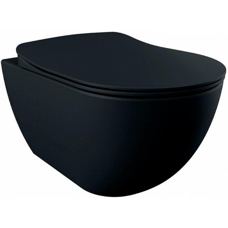 Унитаз биде Creavit Free FE322-00SM00E-0000 подвесной Черный матовый без сиденья