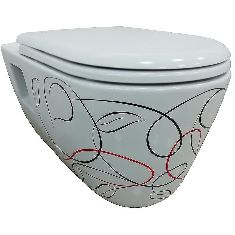 Унитаз Creavit Patera TP328.001Z0 подвесной Белый с декором без сиденья