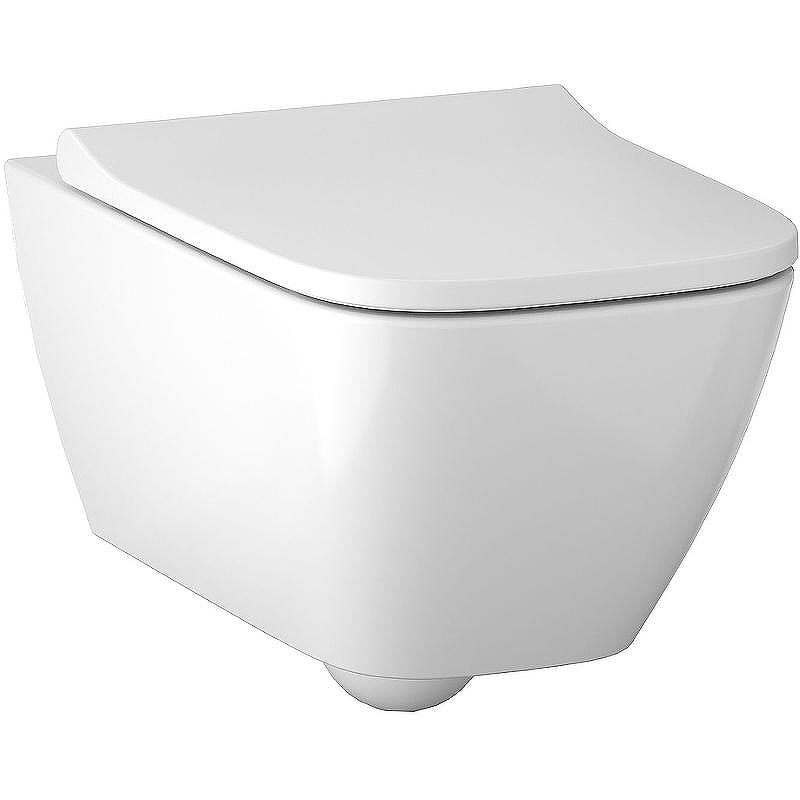 Унитаз Geberit Smyle Square 500.685.01.2 подвесной с сиденьем Микролифт