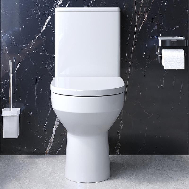 Унитаз компакт AM.PM Spirit CK70DC с аксессуарами для ванной комнаты с бачком и сиденьем Микролифт