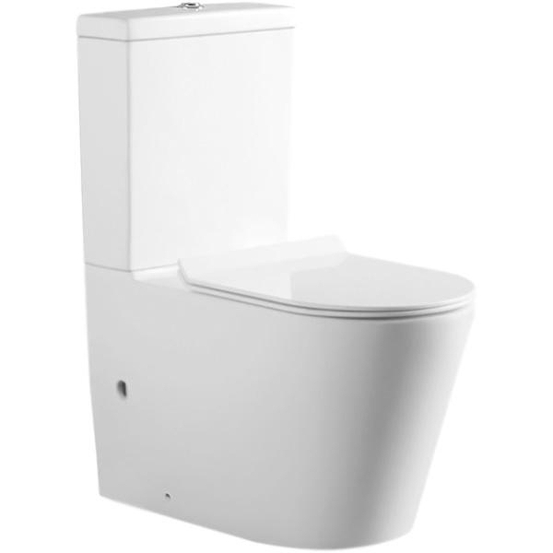 Унитаз компакт Aquanet Atago C1 Rimless 203350 без бачка с сиденьем Микролифт