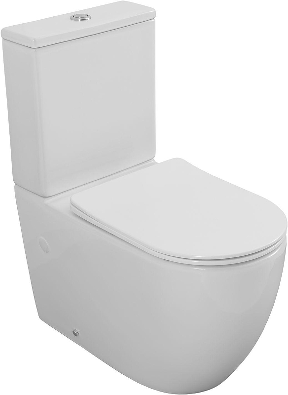 Унитаз компакт Aquanet Cetus 3.0 Tornado 348004 цвет Белый без бачка с сиденьем Микролифт