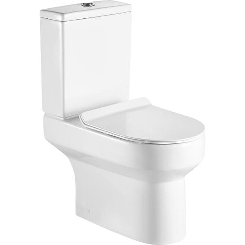 Унитаз компакт Aquanet Logic-C Rimless 240210 без бачка с сиденьем Микролифт