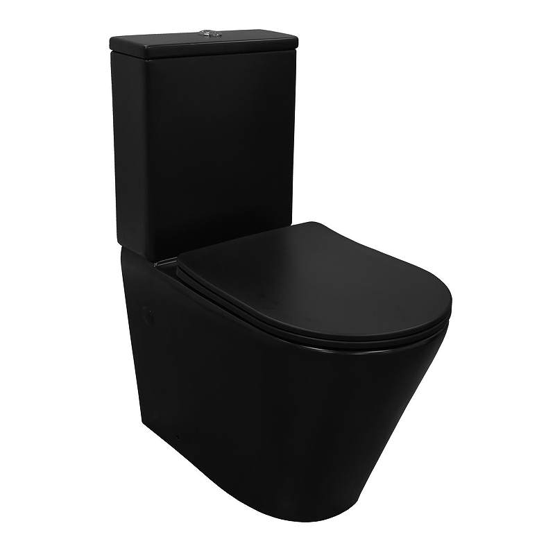 Унитаз компакт Azario Black Queen AZ-8380 цвет Белый с бачком и сиденьем Микролифт
