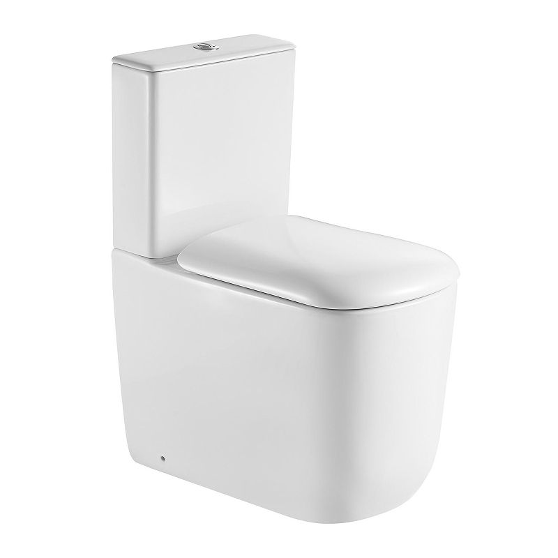 Унитаз компакт Black&White W-6610 6610W с бачком и сиденьем Микролифт