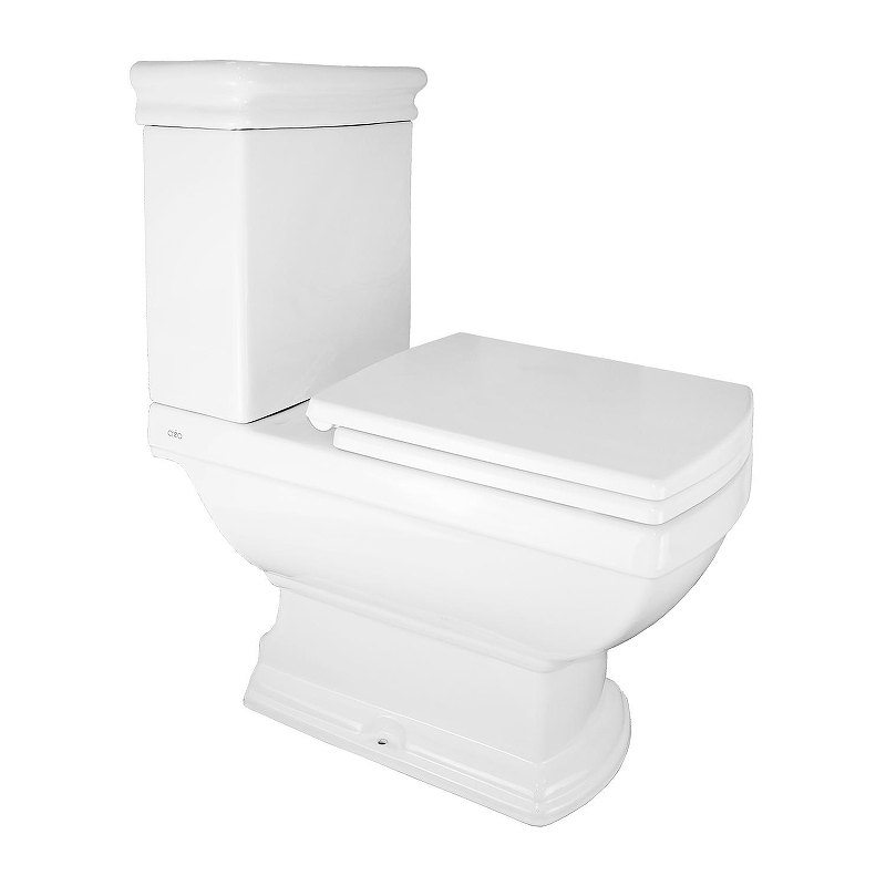 Унитаз компакт Creo Ceramique Orleans OR1002+OR1003+OR1001 цвет Белый с бачком и сиденьем Микролифт