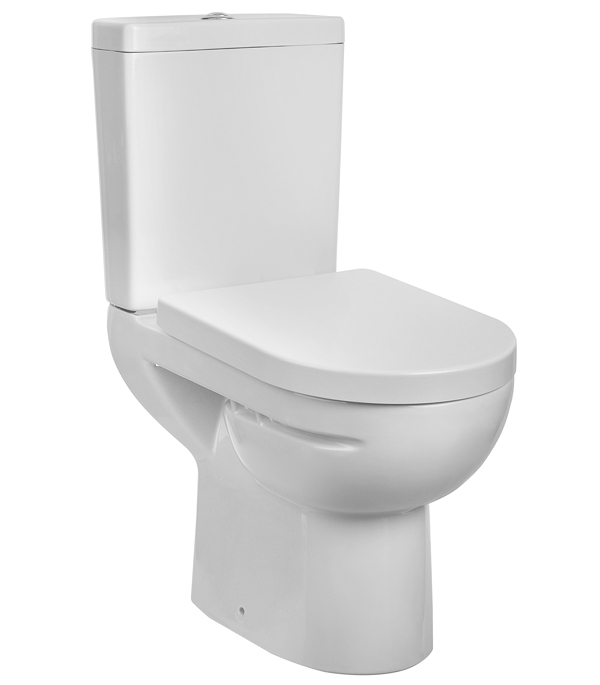 Унитаз-компакт Gesso Home de luxe W103 с горизонтальным выпуском с сиденьем дюропласт микролифт белый (9 015 618)