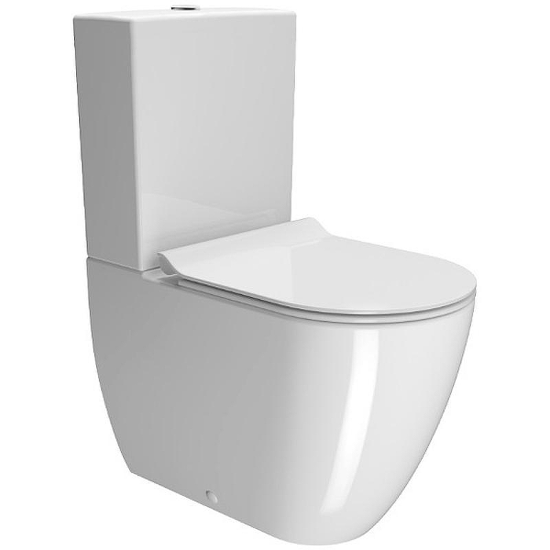 Унитаз компакт GSI Pura 8806F11 (880611) Белый глянцевый без бачка и сиденья