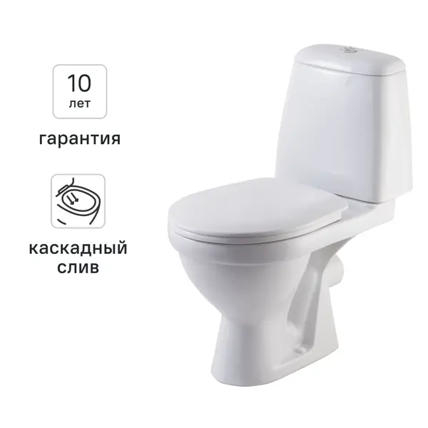 Унитаз-компакт Rosa Сенатор двойной смыв цвет белый