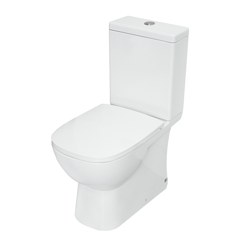 Унитаз компакт Sanita Luxe Quadro WC.CC/Quadro/2-SlimDM/WHT.G/S1 цвет Белый с бачком и сиденьем Микролифт