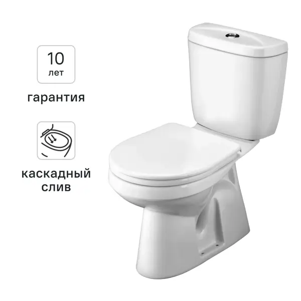 Унитаз-компакт Santek Форт вертикальный выпуск одинарный слив