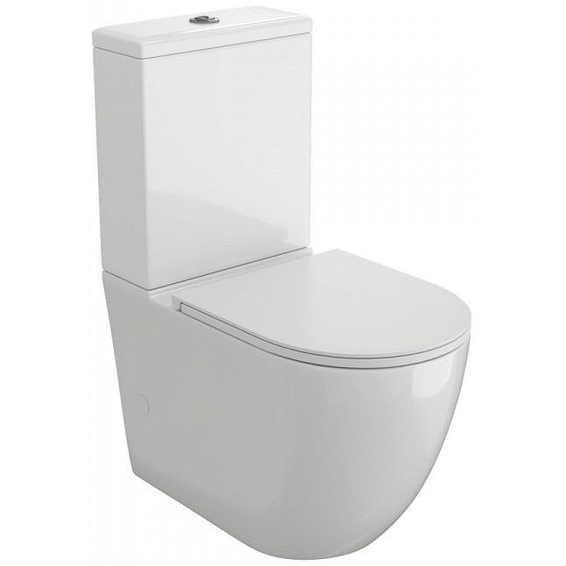 Унитаз компакт WellWant Aura WWUN2112WR цвет Белый с бачком и сиденьем Микролифт