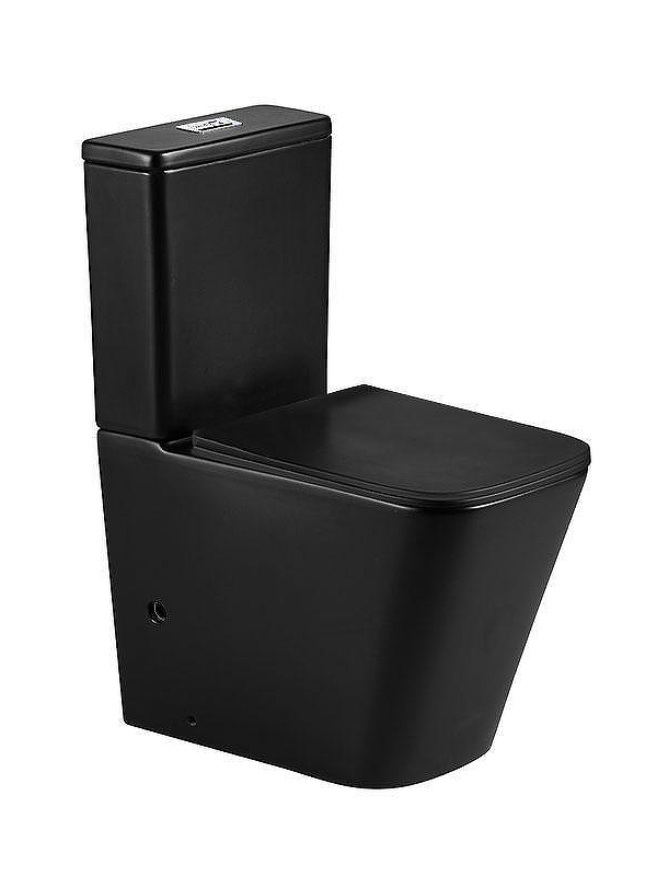 Унитаз компакт WeltWasser Gelbach 001 XL MT-BL 10000005776 Черный матовый с бачком и сиденьем Микролифт