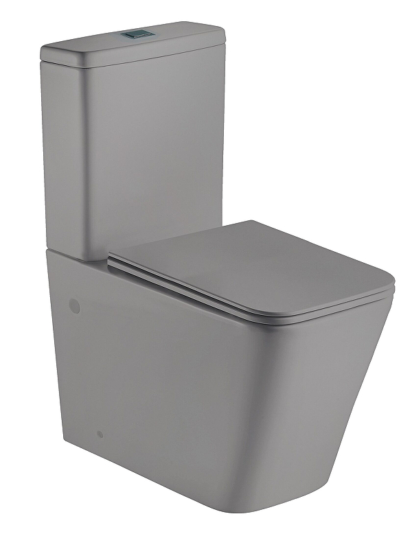 Унитаз компакт WeltWasser Gelbach 001 XL MT-GR 10000005777 (10000003737) Серый матовый с бачком и сиденьем Микролифт