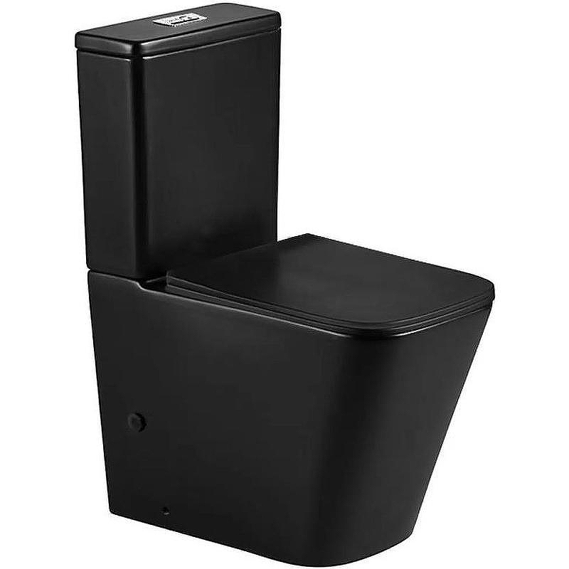 Унитаз компакт WeltWasser Gelbach 011 ST MT-BL 10000012779 Черный матовый с бачком и сиденьем Микролифт