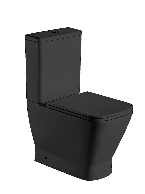 Унитаз компакт WeltWasser Rotbach 001 MT-BL 10000003793 Черный матовый с бачком и сиденьем Микролифт