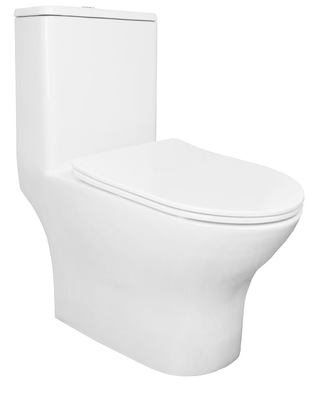 Унитаз моноблок Azario Terni AZ-8618 цвет Белый с сиденьем Микролифт