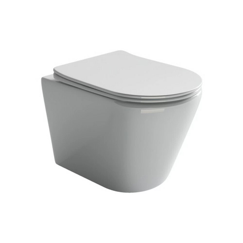 Унитаз подвесной Ceramicanova Highlight безободковый белый с сиденьем дюропласт микролифт (CN1804)