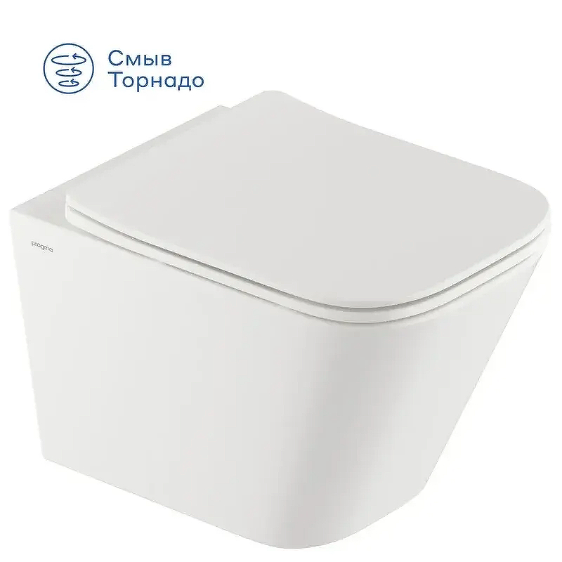 Унитаз Pragma Ryld 901855.RLD1.GWWT.003-2 подвесной цвет Белый глянцевый с сиденьем Микролифт