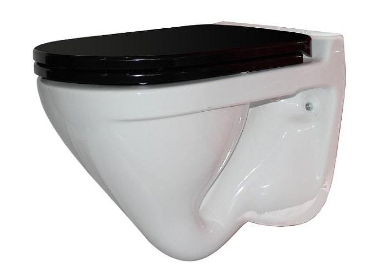 Унитаз Sanita Luxe Attica Luxe Color Black WC.WH/Attica/DM/BLK.G/S1 Белый с черным сиденьем Микролифт
