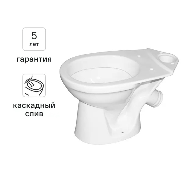 Унитаз строительный керамический Рива
