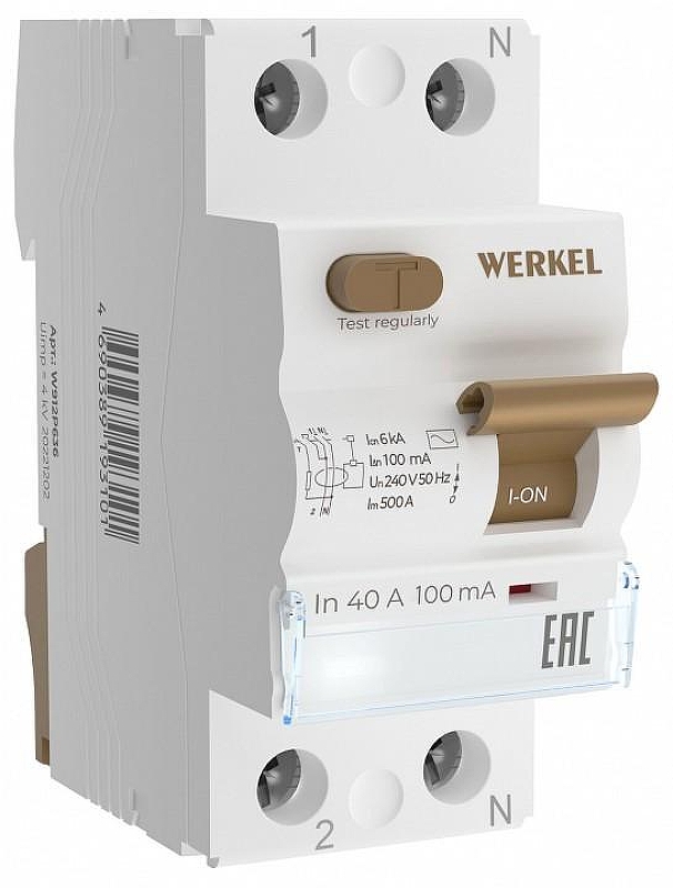 Устройство защитного отключения 1P Werkel W812P404 цвет Белый