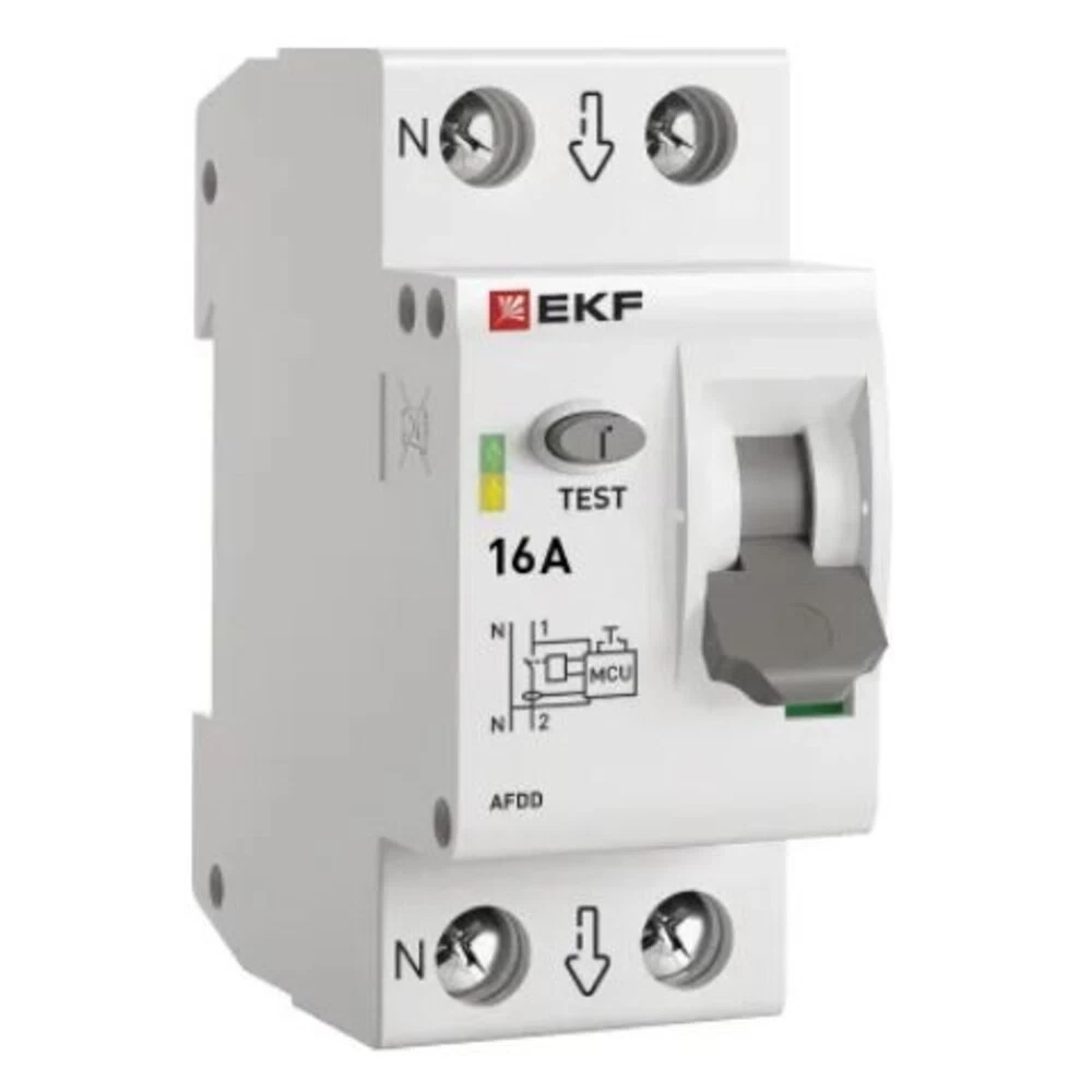 Устройство защиты от дугового пробоя EKF PROxima 16-pro 2P 16А 230 В на DIN-рейку (afdd-2-16-pro)