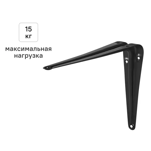 Утилитарный кронштейн Normo 15x20 см нагрузка до 15 кг цвет черный