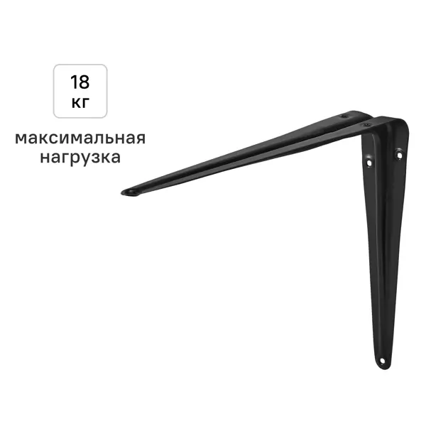 Утилитарный кронштейн Normo 20x25 см нагрузка до 18 кг цвет черный