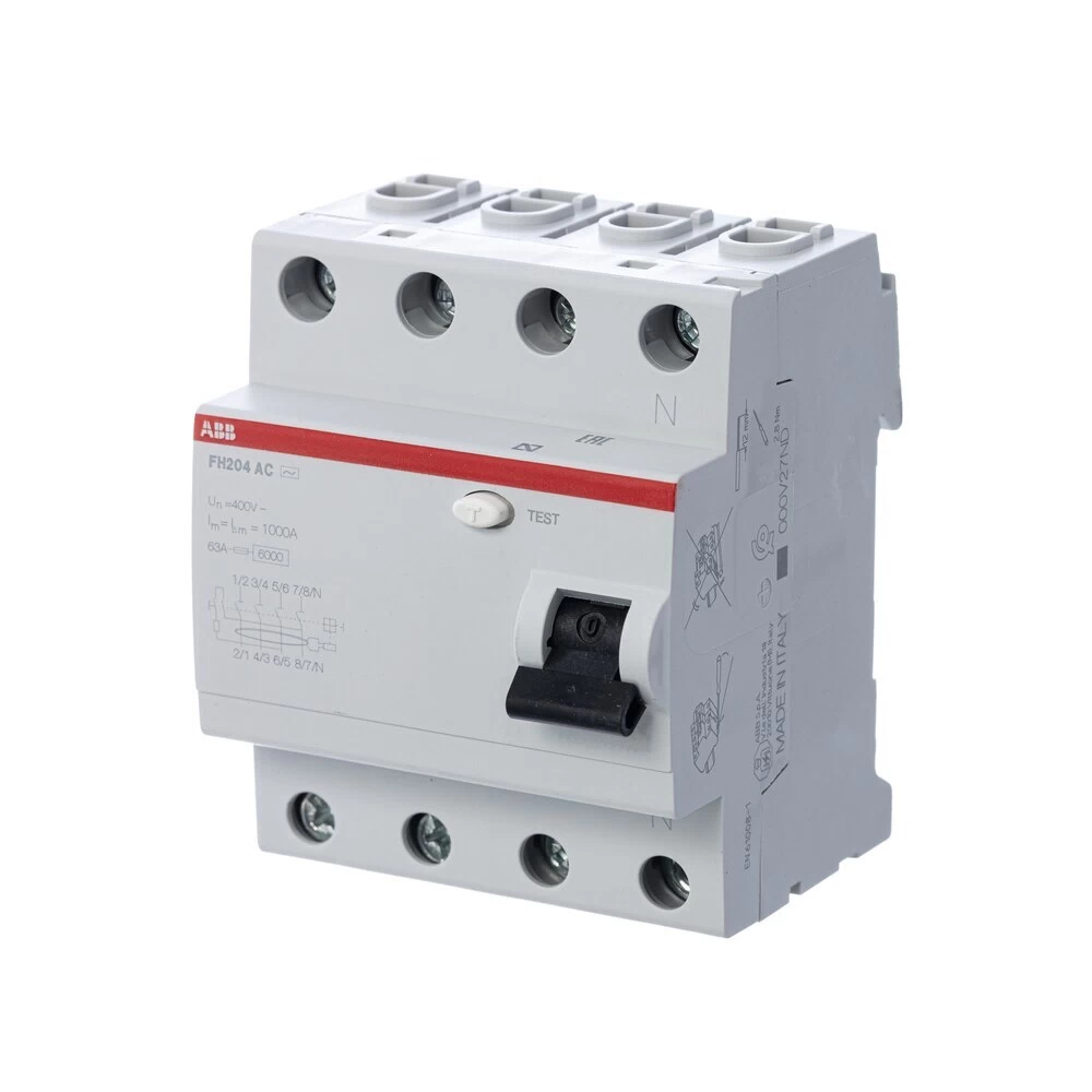 УЗО ABB FH204 40А 3P+N тип AC 30 мА 1 кА (2CSF204004R1400)