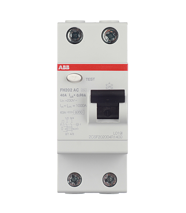 УЗО ABB SH FH202 40А 1P+N тип AC 30 мА 6 кА (2CSF202004R1400)