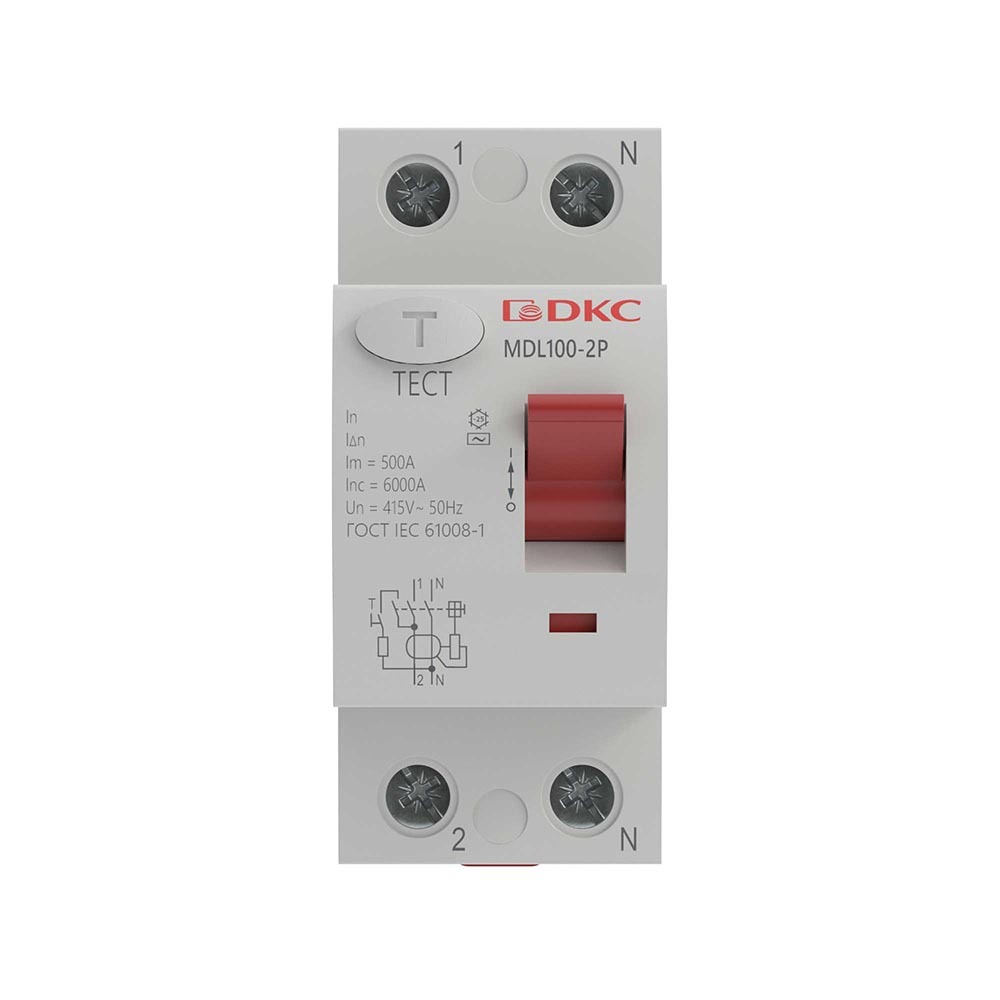 УЗО DKC Yon Max 40А 1P+N тип AC 100 мА 10 кА (MDL100-2P3-40-AC)