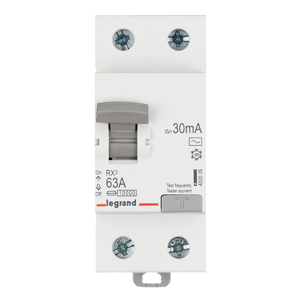 УЗО Legrand RX3 63А 1P+N тип AC 30 мА 10 кА (402026)